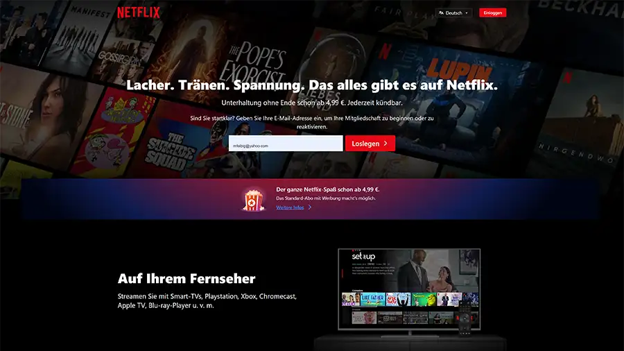 Website-Typ Landingpage
